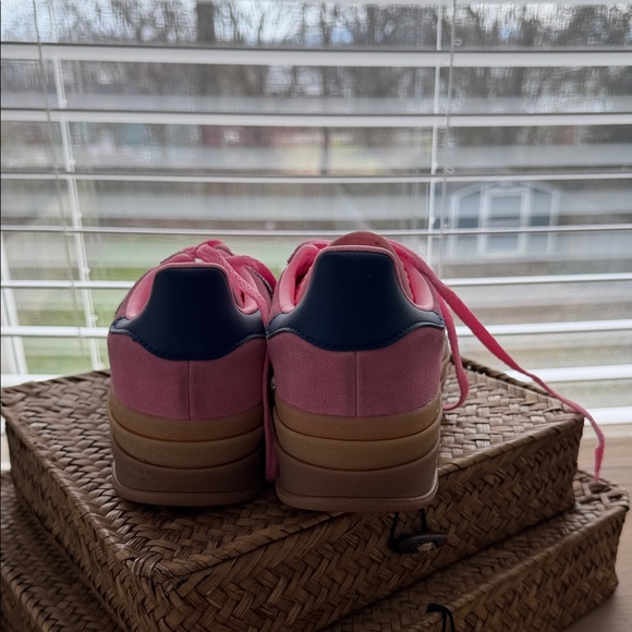 Adidas Women's Pink and Navy Gazelle Sneakers - Picture 3 of 4